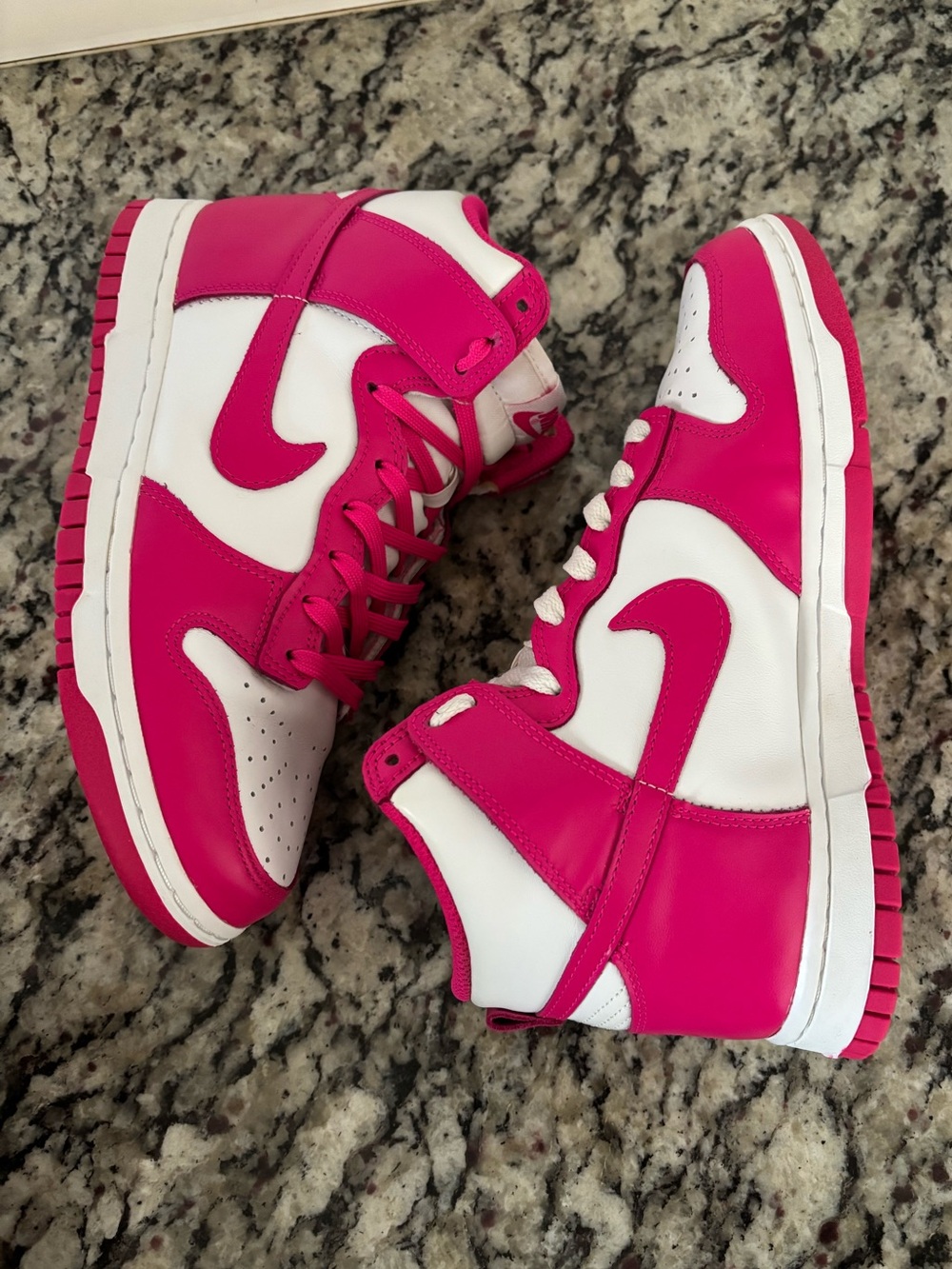 Nike Women’s High-Top Sneakers - White & Hot Pink - Picture 3 of 14